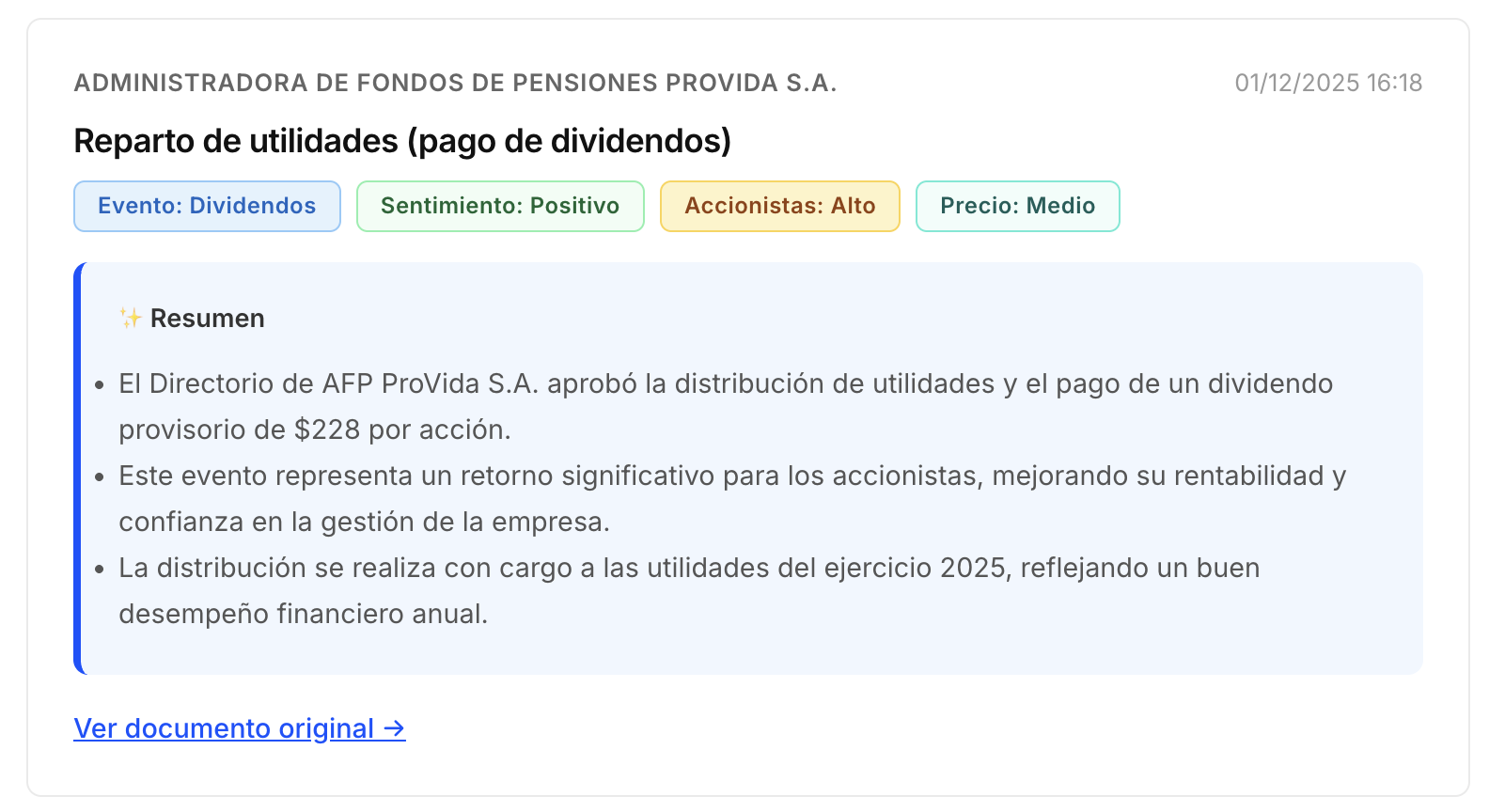 Monitor de Hechos Esenciales - Vista 3